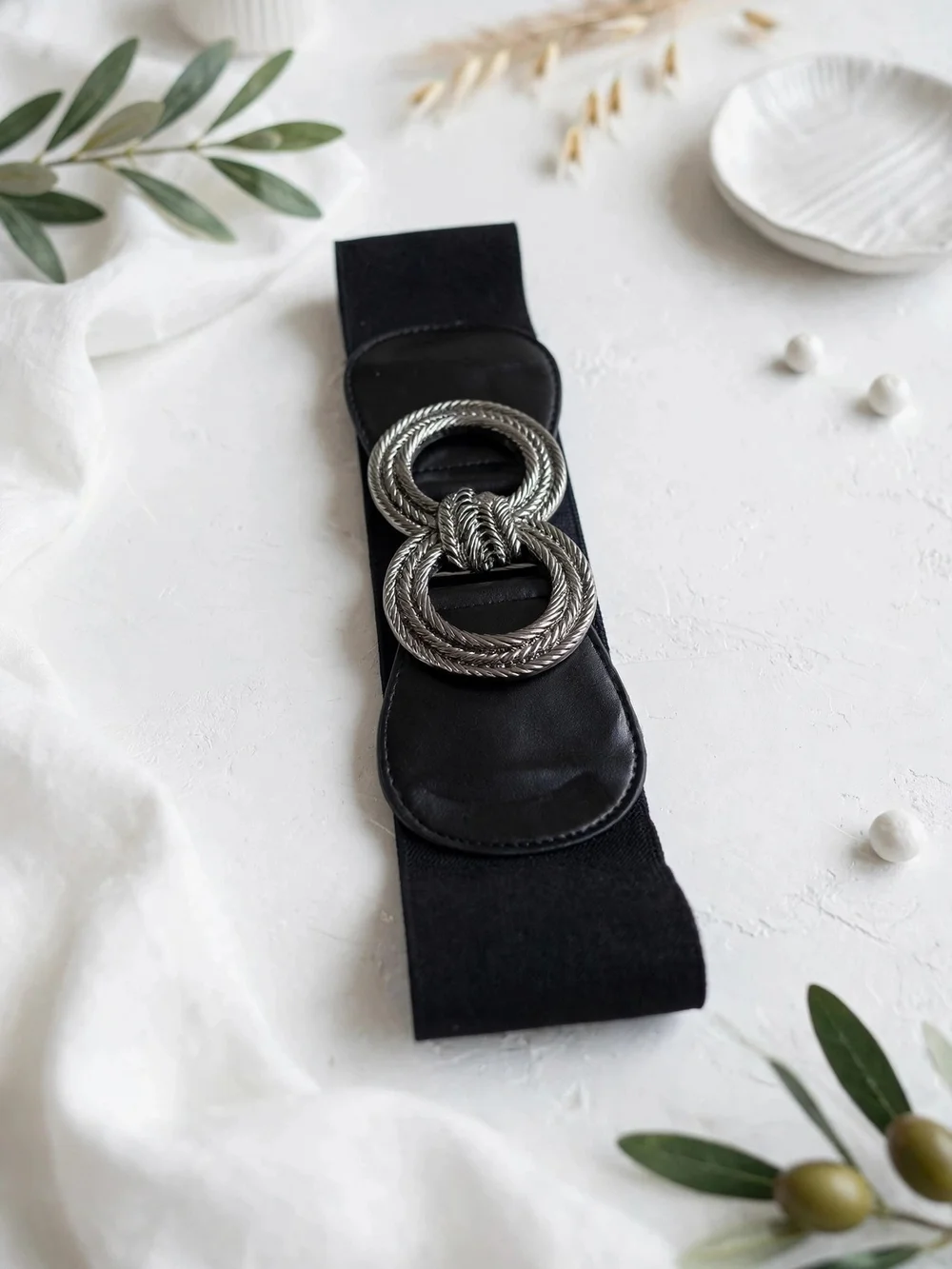Women's Belt retro vintage Stretchy Cinch Belt 3 Inch Wide